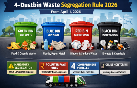 Green, Blue, Red, Black: The Complete 4-Dustbin Waste Rule Guide Starting April 1, 2026